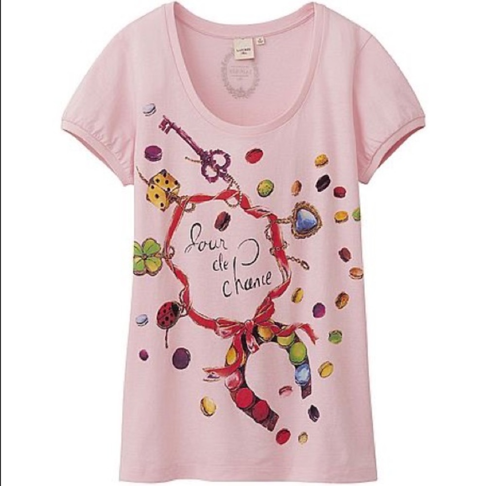 Uniqlo x Laduree “Jour de Chance” T-Shirt In L